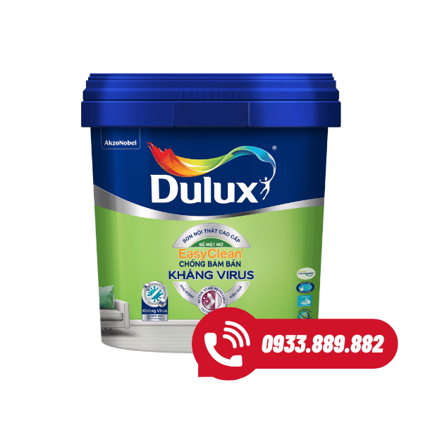 Dulux EasyClean Chống Bám Bẩn Kháng Virus – Bề Mặt Mờ