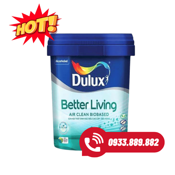 Sơn nội thất sinh học Air Clean Siêu Bóng