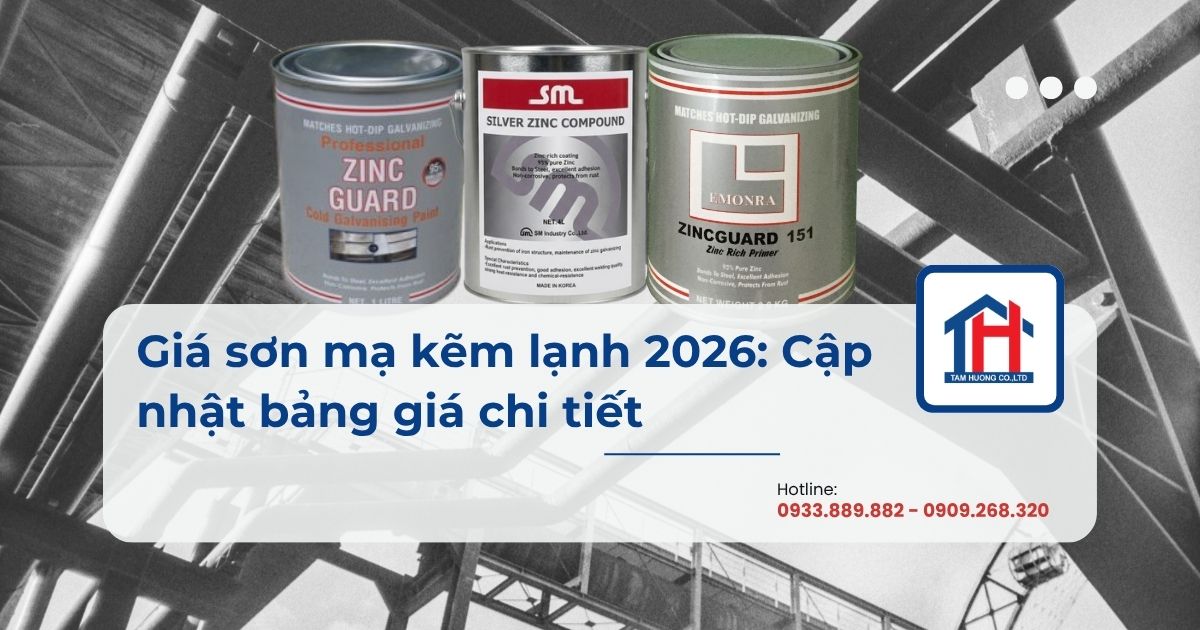 Giá sơn mạ kẽm lạnh 2026: Cập nhật bảng giá chi tiết